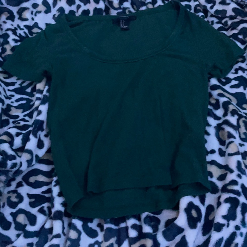 Green crop top